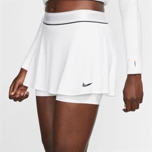 WHITE NIKE COURT DRI FIT MINI SKIRT